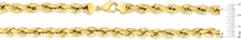 Load image into Gallery viewer, 10k Yellow Gold 9mm Diamond Cut Hollow Rope Chain Necklace

