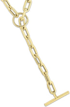 Load image into Gallery viewer, 14k Yellow Gold Toggle Lock 5mm Paperclip Link Bracelet, 7.5 Inch
