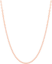 Load image into Gallery viewer, 18k Yellow Gold, White Gold, or Rose Gold 1.1mm Diamond Cut Cable Chain Necklace
