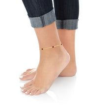 Load image into Gallery viewer, 14k Yellow Gold 4mm Round Birthstone Cable Bracelet or Anklet
