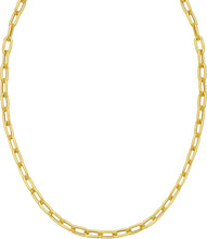 Load image into Gallery viewer, 14k Yellow Gold 5mm Paperclip Chain Necklace with Oversized Lock for Charms and Pendants, 18 Inch
