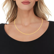 Load image into Gallery viewer, 18k Yellow Gold or White Gold 1.9mm Diamond Cut Cable Chain Necklace
