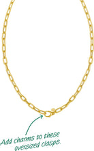 Load image into Gallery viewer, 14k Yellow Gold 5mm Paperclip Chain Necklace with Oversized Lock for Charms and Pendants, 18 Inch
