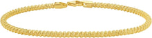 Load image into Gallery viewer, 14k Yellow Gold Sparkle Beaded Link Chain Bracelet, 7 Inch
