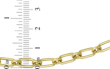 Load image into Gallery viewer, Italian .13cttw Diamond 14k Yellow Gold 5mm Charm Link Chain Necklace, 18 Inch
