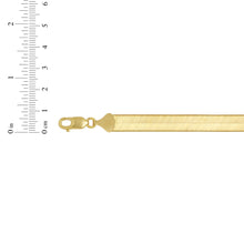 Load image into Gallery viewer, 10k Yellow Gold 9mm Super Flexible Silky Herringbone Chain Bracelet

