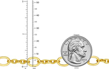 Load image into Gallery viewer, 14k Yellow Gold 7.5mm Large &amp; 3.8mm Small Oval Link Bracelet, 7.25 Inch
