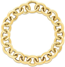 Load image into Gallery viewer, 14k Yellow Gold 11.6mm Lite Rolo Link Chain Bracelet 7.5 Inch
