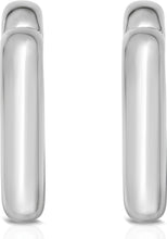 Load image into Gallery viewer, 925 Sterling Silver or 14k Gold over Silver 28mm Open Heart C-Hoop Earrings
