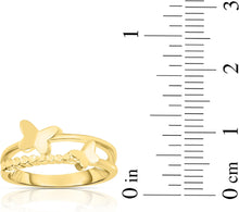 Load image into Gallery viewer, 10k Yellow Gold Butterfly Women&#39;s Ring
