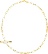 Load image into Gallery viewer, 14k Yellow Gold 5mm Hexagon Paperclip Link Chain Necklace, 18 Inch
