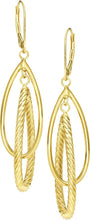 Load image into Gallery viewer, 14k Yellow Gold 55mm Polished &amp; Twist Dangle Earrings
