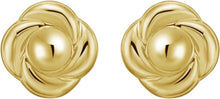 Load image into Gallery viewer, 14k Yellow Gold 8mm Floral Stud Earrings
