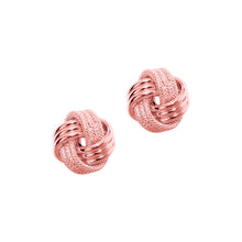 Load image into Gallery viewer, 14K Yellow Gold Polished &amp; Diamond Cut Love Knot Stud Earring
