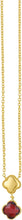 Load image into Gallery viewer, 14k Yellow Gold Natural Gemstone Clover Charm Adjustable Chain Necklace, 16 Inch-18" (Swiss Blue Topaz, Garnet, Amethyst, Citrine or Peridot)
