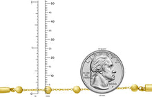 Load image into Gallery viewer, 14k Yellow Gold 4.2mm Bead &amp; Bar Charm 1.2mm Link Bracelet, Adjustable 6" - 8.5 Inch

