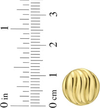 Load image into Gallery viewer, 14k Yellow Gold 12.8mm Swirl Button Earrings
