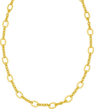 Load image into Gallery viewer, 14k Yellow Gold Five and One Alternating 7.5mm Figaro and 3.8mm Cable Link Chain Necklace, 18 Inch
