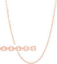 Load image into Gallery viewer, 18k Yellow Gold, White Gold, or Rose Gold 1.1mm Diamond Cut Cable Chain Necklace
