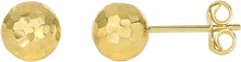 Load image into Gallery viewer, 14k Rose Gold 7mm Diamond Cut Ball Post Earrings
