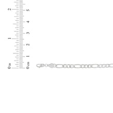 Load image into Gallery viewer, 14k White Gold 4.6mm Solid Figaro Chain Bracelet
