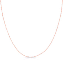 Load image into Gallery viewer, 14k Yellow Gold or White Gold or Rose Gold 1.3mm Solid Diamond Cut Cable Chain Necklace
