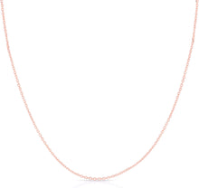 Load image into Gallery viewer, 14k Yellow Gold, White Gold, or Rose Gold 1.1mm Single Extendable Solid Classic Cable Chain Adjustable Necklace, 16" - 18 Inch
