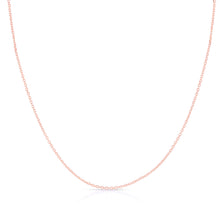 Load image into Gallery viewer, 14k Solid Rose Gold 0.80mm Double Extendable Diamond Cut Cable Chain Adjustable Necklace, 16&quot; - 17&quot; - 18 Inch
