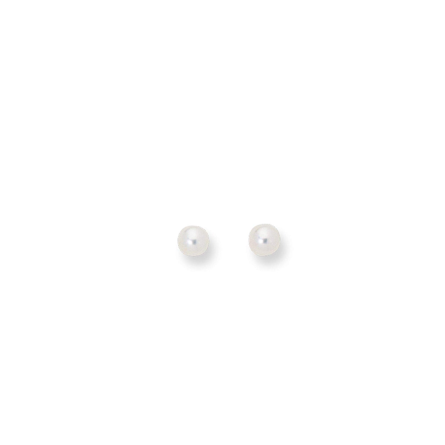 14k Yellow Gold 4mm Pearl Stud Earrings