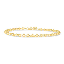 Load image into Gallery viewer, 14k Yellow Gold 3mm Alternating Polished Bead Link Bracelet, 7 Inch
