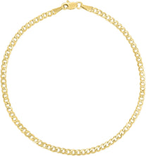 Load image into Gallery viewer, 10k Yellow Gold 2.5mm Hollow Cuban Curb Link Bracelet or Anklet
