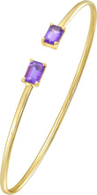 Load image into Gallery viewer, Italian 14k Yellow Gold 4mm Natural Garnet Gemstone Candy Bangle Charm Bracelet
