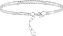 Load image into Gallery viewer, 14k White Gold 3.6mm Sparkle Spring Bangle Bracelet, Adjustable 7 Inch-8"
