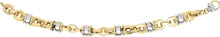 Load image into Gallery viewer, 14k Two-Tone Gold 9.7mm Rings Station Hardware Link Bracelet, 7.5 Inch
