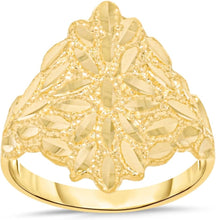 Load image into Gallery viewer, 10k Yellow Gold 19mm Floral Burst Ring
