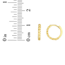 Load image into Gallery viewer, 14k Yellow Gold 11mm Round Diamond Cut Huggie Earrings
