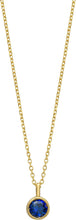 Load image into Gallery viewer, 14k Yellow Gold 4mm Birthstone Charm Pendant Chain Necklace, 16"-18" (Garnet Amethyst Aquamarine White Topaz Emerald Moonstone Ruby Peridot Blue Sapphire Pink Sapphire Citrine Sky Blue Topaz)
