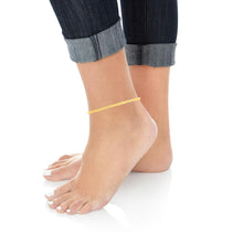 Load image into Gallery viewer, 10k Yellow Gold 3.5mm Solid Spiral Rope Multi Diamond Cut Chain Bracelet or Anklet
