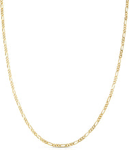 Load image into Gallery viewer, 10k Yellow Gold 1.5mm Solid Figaro Chain Link Necklace
