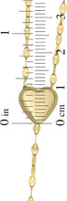 Load image into Gallery viewer, 14k Yellow Gold 10.5mm Heart Lariat Charm Adjustable Draw String Clasp Chain Necklace, 20 Inch
