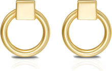 Load image into Gallery viewer, 14k Yellow Gold 8.8mm Open Circle Stud Earrings
