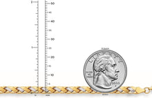 Load image into Gallery viewer, 14k Two-Tone Gold 3.5mm Satin Stampato Link Bracelet, 7.25 Inch
