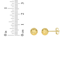 Load image into Gallery viewer, 14k Rose Gold 7mm Diamond Cut Ball Post Earrings
