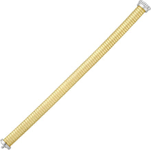 Load image into Gallery viewer, Italian .18cttw Diamond 14k Two-Tone Gold 9.5mm Stretchable Tubogas Charm Bracelet, 7.25 Inch
