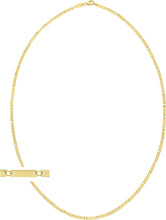 Load image into Gallery viewer, Italian 14k Yellow Gold 2.3mm Mirror Bar Link Chain Necklace, 18 Inch
