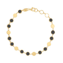 Load image into Gallery viewer, 14k Yellow Gold 5mm Gemstone Mirror Link Bracelet
