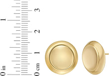 Load image into Gallery viewer, 14k Yellow Gold 16mm Polished Button Stud Earrings
