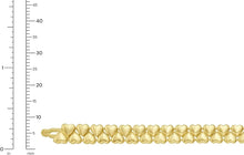 Load image into Gallery viewer, 14k Yellow Gold 7mm Sweetheart Alternating Hearts Link Bracelet, 7.25 Inch

