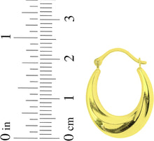 Load image into Gallery viewer, 14k Yellow Gold 20mm Polished Crescent Hoop Earrings
