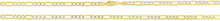 Load image into Gallery viewer, 10k Two-Tone Gold 4.5mm Lite Pave Diamond Cut Figaro Chain Link Bracelet or Anklet, 7", 8", 9" or 10 Inch
